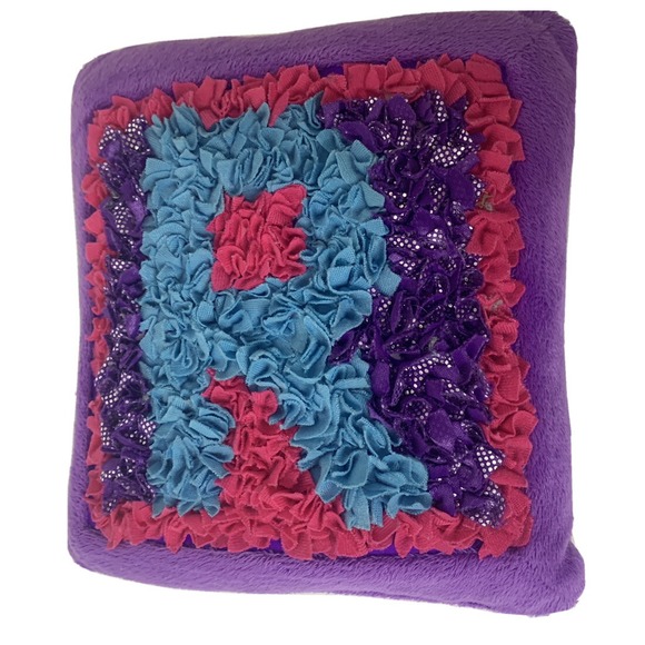 Throw Pillow Personalize R Artsi Purple Pink Girl 8 x 8 - Picture 3 of 5